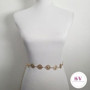 Gold Medallion Chain Belt